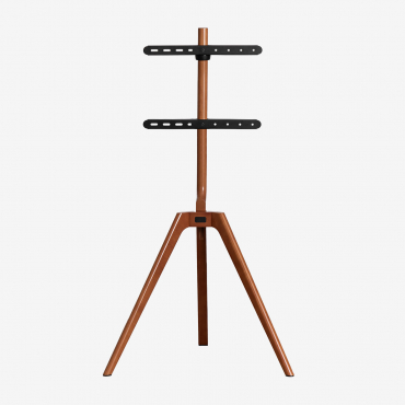 Support Trépied Pour Tv En Acier Et Bois Curtiz Marron Bois Marron - Sklum