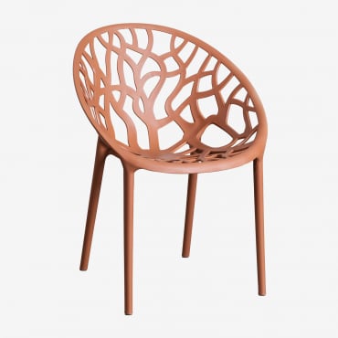 Pack De 2 Chaises De Jardin Empilables Ores Rouille - Sklum