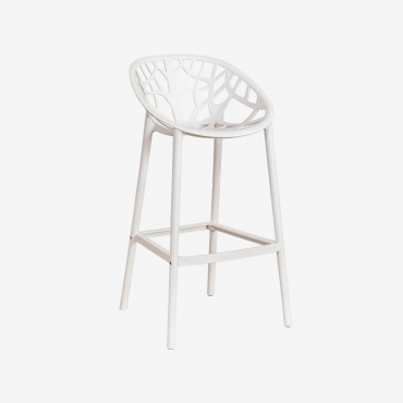 Lot De 2 Tabourets De Jardin Hauts Ores Blanc Gardenia & ↑75 Cm - Sklum