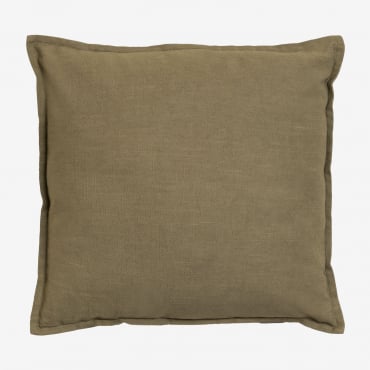 Coussin Carré 45x45 Cm En Coton Elezar Vert Militaire Clair - Sklum