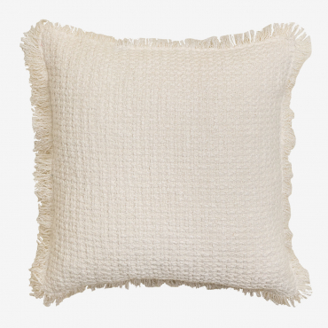 Coussin Carré En Coton (45x45 Cm) Seyrig Beige Crème - Sklum