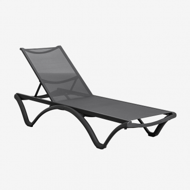 Pack De 2 Transats Empilables Xeila Gris Graphite - Sklum