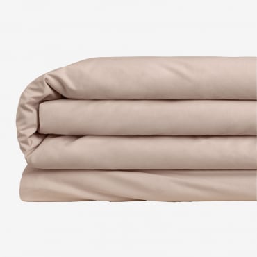 Housse De Couette En Percale De Coton 180 Fils Lesia Rosa Pâle Make Up & Lit 150/160cm (240 X 220 Cm) - Sklum