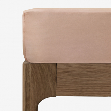 Drap-housse En Satin 300 Fils Sampras Orange Npisette & Lit 150cm (150 X 200 X 40 Cm) - Sklum