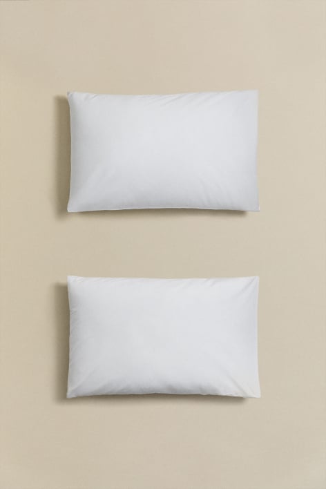 Lot de 2 taies d'oreiller en percale de coton Lesia 180 fils
