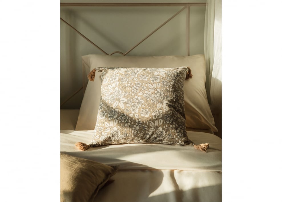 Coussin carré 45x45 cm en coton Odilon