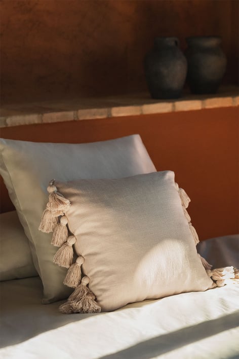 Coussin carré 45x45 cm en coton Monsey