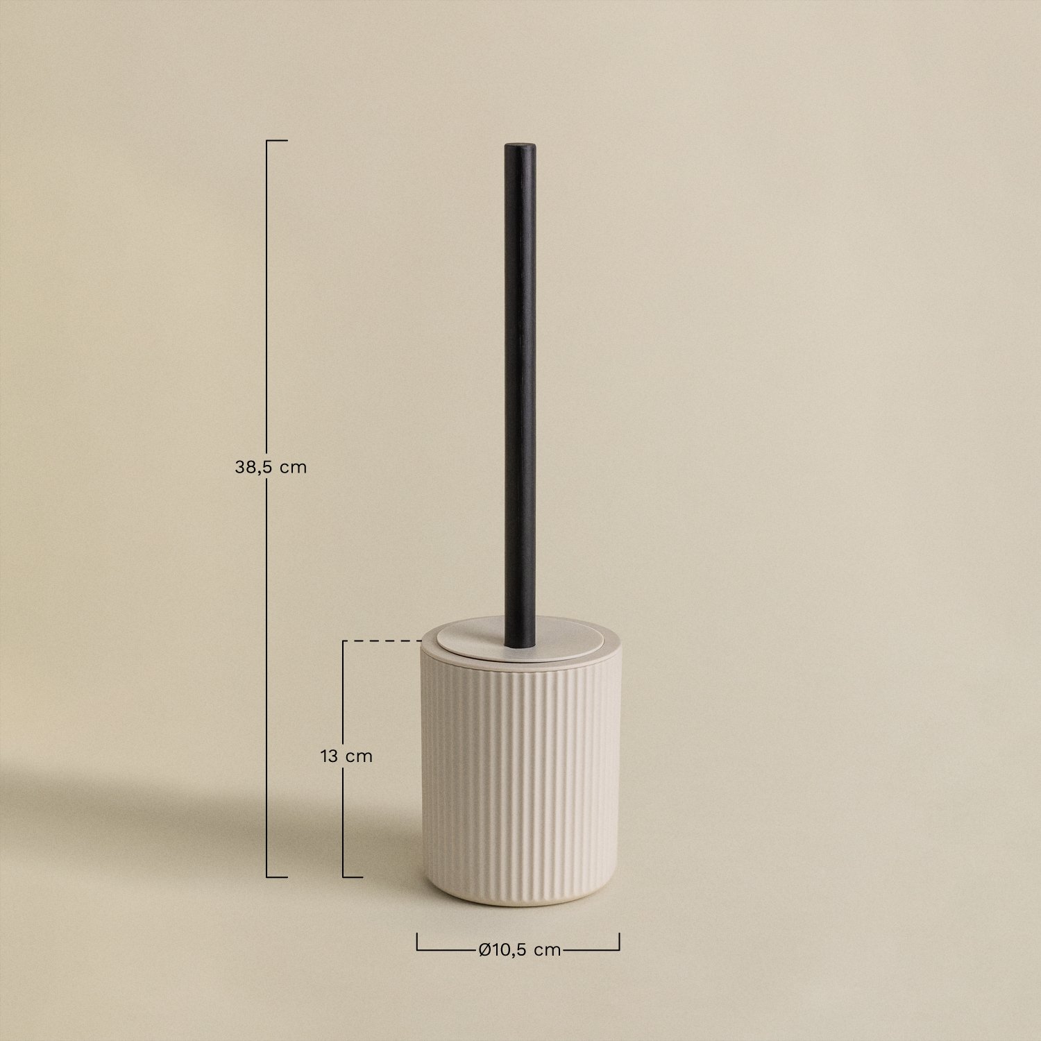 Brosse WC en ABS et Bambou Ozene, mesures