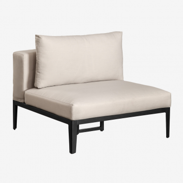 Fauteuil De Jardin En Aluminium Taranis Tissu Beige Crème - Sklum