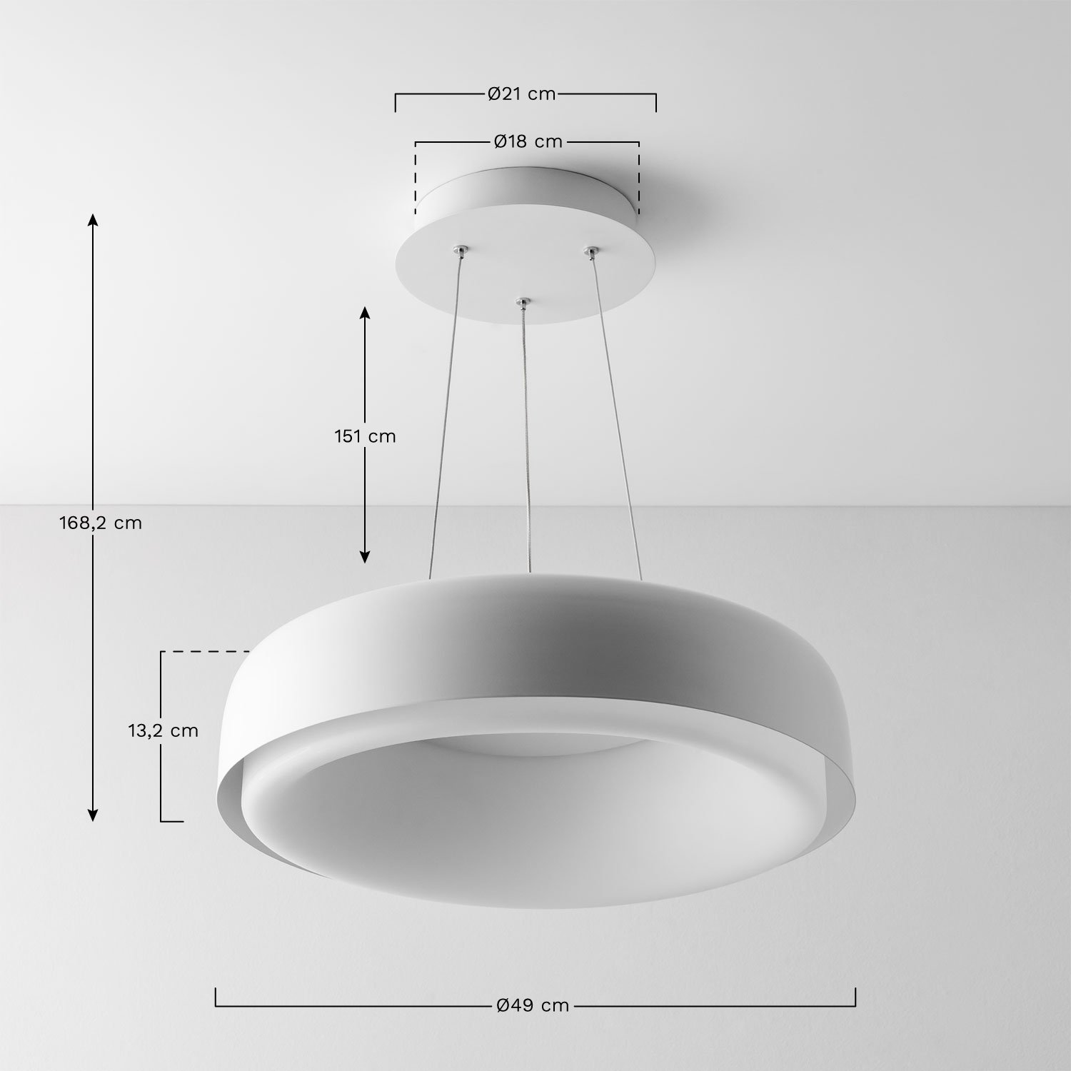 Plafonnier LED en métal Ramize , mesures
