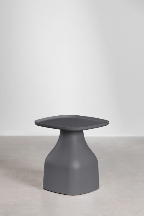 Table d'appoint de jardin carrée 50x50 cm en polypropylène Jubarri - Gris Graphite