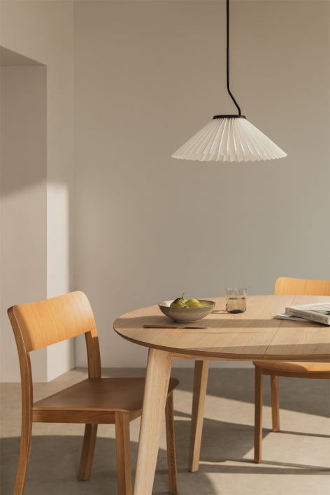 Lampe de plafond en métal et tissu Suellen