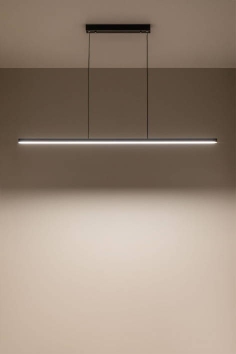 Suspension linéaire LED 120 cm en aluminium Wilen