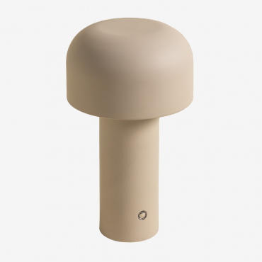Lampe De Table Led Sans Fil En Métal Loentia Tapioca Beige - Sklum