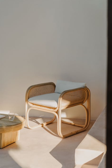 Fauteuil de jardin en rotin Wilbert