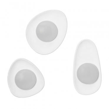 Lot De 3 Appliques Murales Led En Plâtre Giver Blanc - Sklum