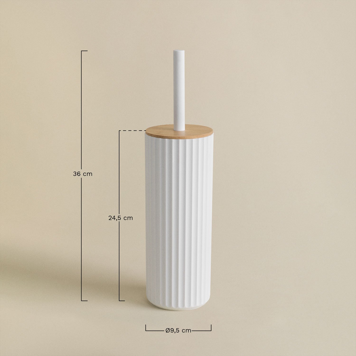 Brosse WC Vernon, mesures