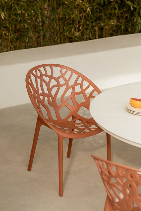 Chaise de jardin empilable en polypropylène Ores - Rouille