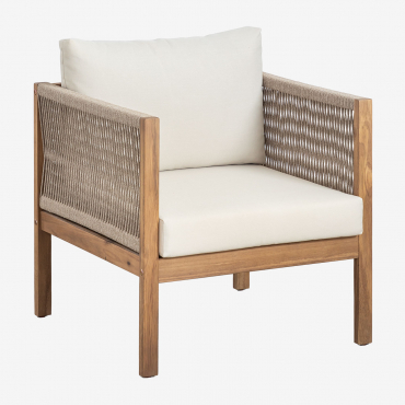 Fauteuil Branson En Bois D'acacia Avec Accoudoirs Brun Acacia - Sklum