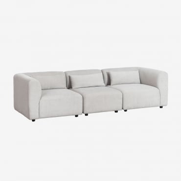 Canapé Modulaire 3 Pièces Fogler Tissu Gris Clair - Sklum