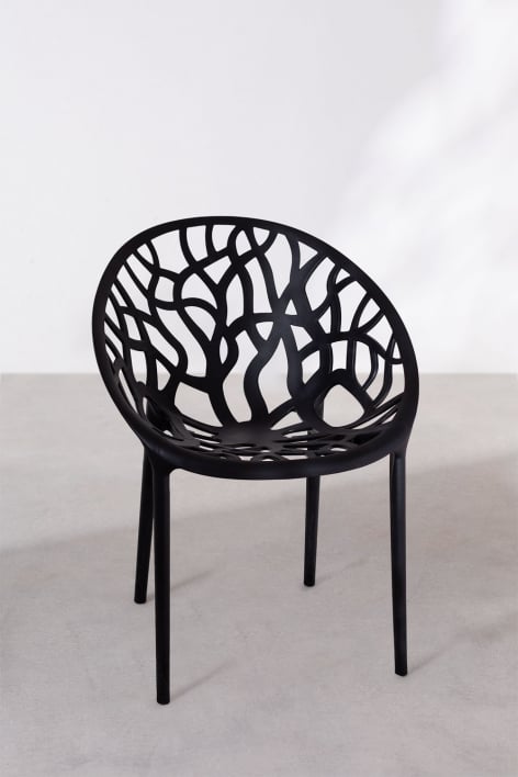 Pack de 2 chaises de jardin empilables en polypropylène Ores - Noir