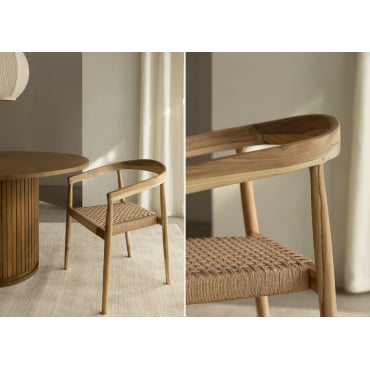 Chaise de salle à manger en bois de teck Visby Design