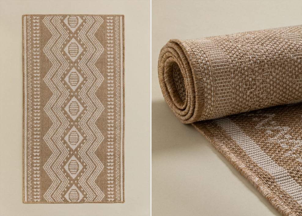 Tapis d'extérieur rectangulaire en polypropylène Ariane