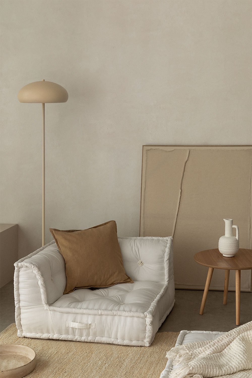 Canapé d'angle modulaire en coton Dhel