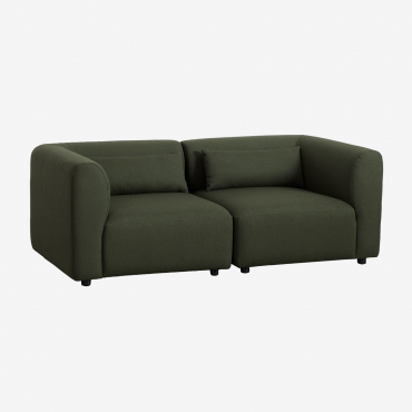 Canapé Modulaire 2 Pièces Fogler Chenille Vert Sauge - Sklum