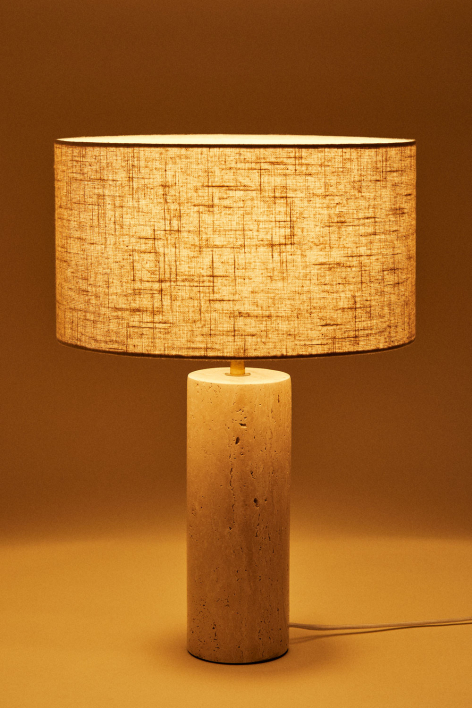 Lampe de table en travertin Bolgar