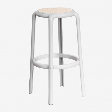 Pack De 2 Tabourets Hauts De Jardin Omara Gris Clair - Sklum