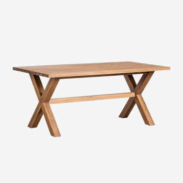 Table À Manger Rectangulaire En Bois D'acacia (180x90 Cm) Giada Brun Acacia - Sklum