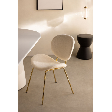 Chaise de salle à manger en chenille Laure