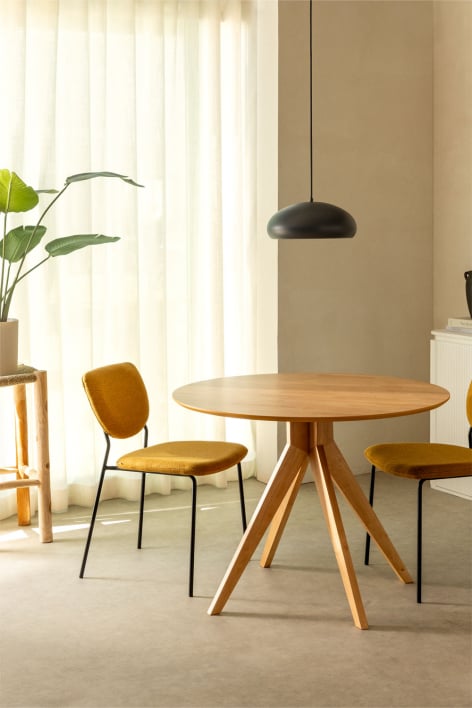 Table de salle à manger ronde Ø100 cm en bois Sekiz
