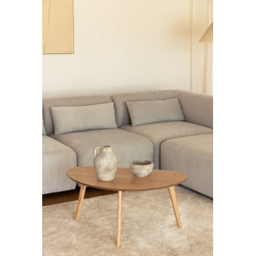 Table d'appoint en MDF et bois de chêne Yavik