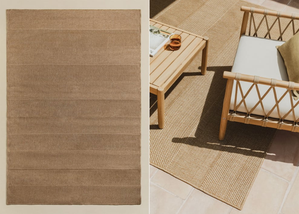 Tapis d'extérieur rectangulaire en polypropylène Kortnei