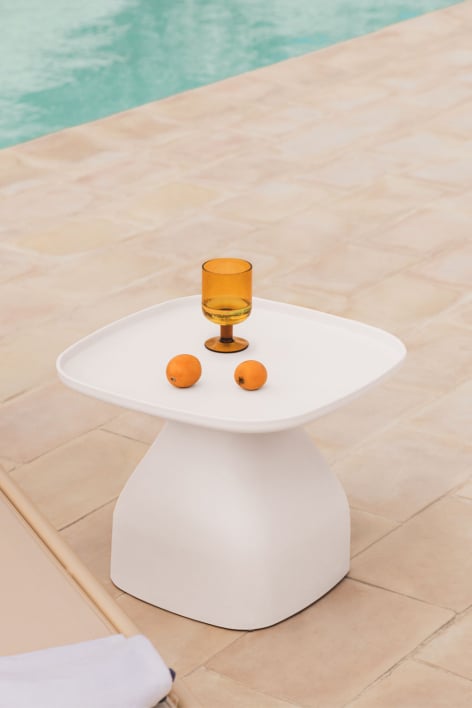 Table d'appoint de jardin carrée 50x50 cm en polypropylène Jubarri