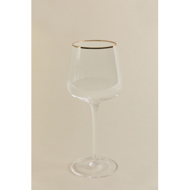 Lot De 4 Verres à Vin Marc Blackwell New York – Cristal Rayures Jaunes