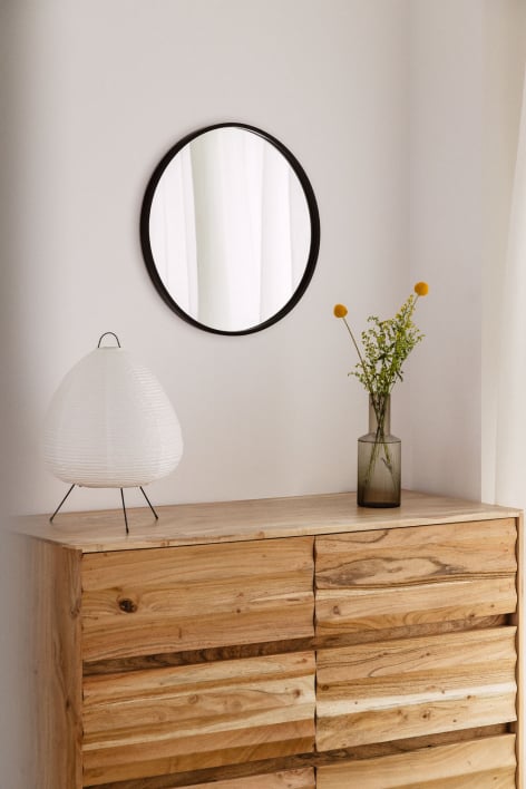 Miroir mural rond Ø45 cm en fer Oliverton