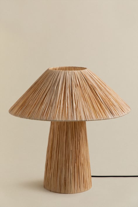 Lampe de table en raphia Aruel