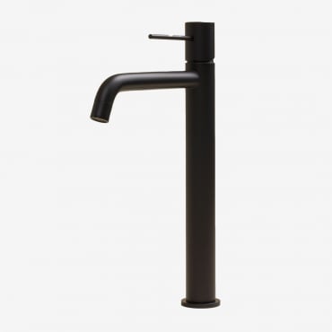 Robinet De Lavabo En Laiton Orveta Noir & ↑30 Cm - Sklum