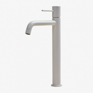 Robinet De Lavabo En Laiton Orveta Blanc & ↑30 Cm - Sklum
