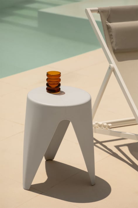 Table d'appoint de jardin ronde Ø40 cm en polypropylène Siurana