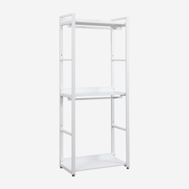 Armoire Ouverte En Acier Et Mdf Ariaster Blanc - Sklum