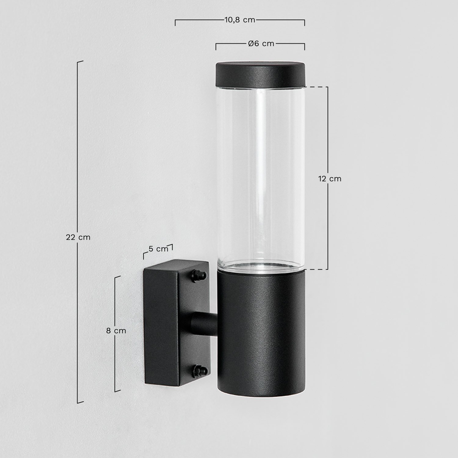 Applique d'extérieur en acier inoxydable Ulexi , mesures