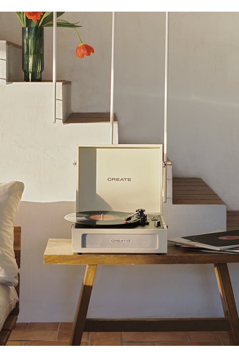 CREATE - RECORD PLAYER COMPACT -  Platine rétro avec lecteur/enregistreur Bluetooth, USB, SD, MicroSD et Mp3