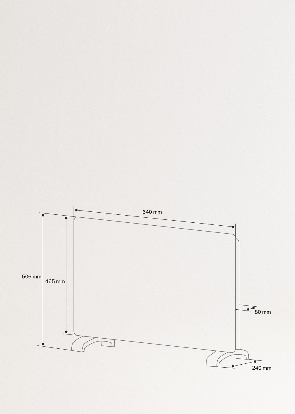 CREATE - WARM CRYSTAL 1500W - Convecteur électrique en verre avec WiFi, mesures