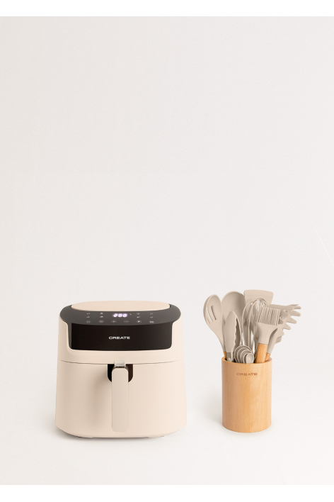 CREATE - Pack AIR FRYER PRO LARGE 6.2 L + Set d'ustensiles de cuisine