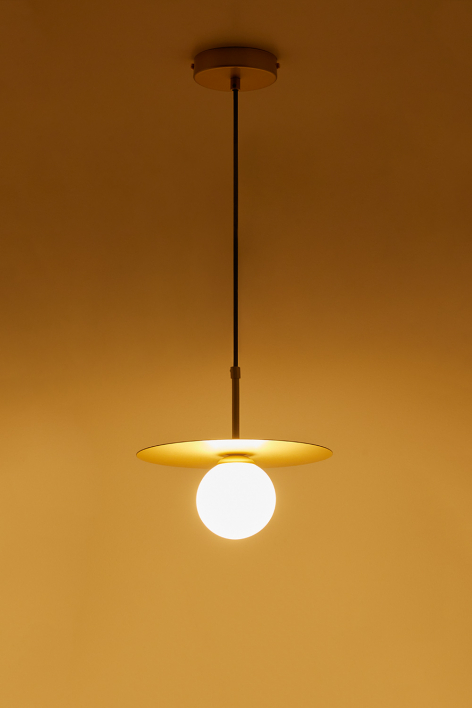Lampe de plafond pour salle de bain avec boule en cristal Jorien