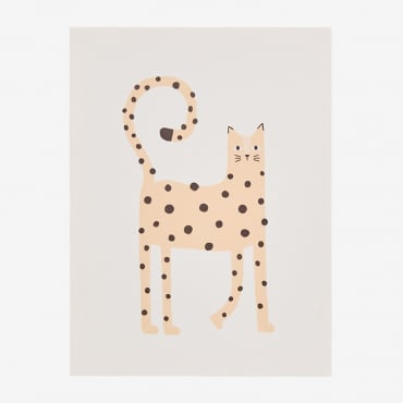 Peinture Décorative Imprimée Sur Toile (30x40 Cm) Lawrence Kids Beige Lin - Sklum